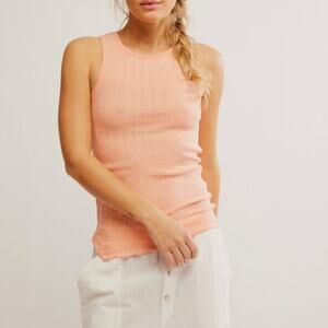 NWT Free People Fresh In Love Tank Spring Melon Size Small